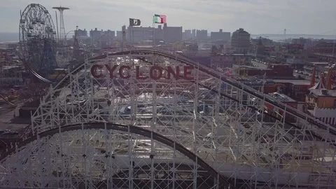 Coney Island Cyclone Stock Footage 75462462