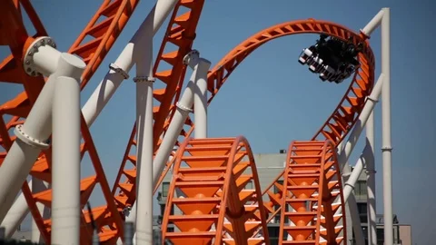 Coney Island Roller Coaster Stock Footage 75381987