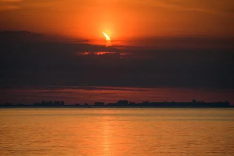 Coney Island Solar Eclipse Stock Photos