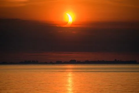 Coney Island Solar Eclipse Stock Photos
