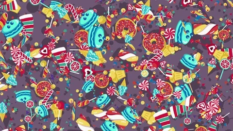 Confection Confetti Background Video stock 87328321