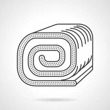 Confection thin line vector icon. Sweet roll Stock Illustration