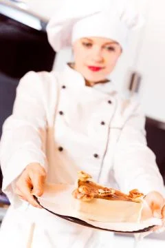 Confectioner Baking A Cake 写真素材