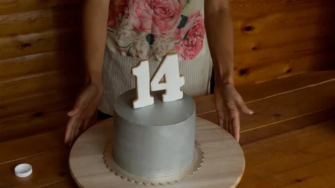 Confectioner cake decorates Stock Footage 93335852