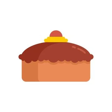 Confectioner cake icon flat isolated Stock Illustration