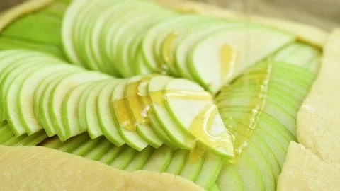 The confectioner prepares apple pie. Stock Footage 170902909