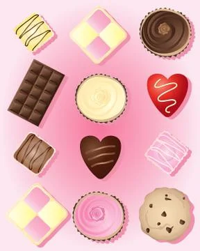 Confectionery background Stock Illustration