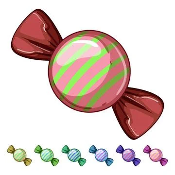 Confectionery candy cartoon vector graphic Illustrazione stock