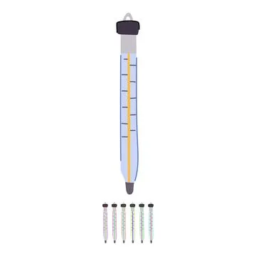 Confectionery candy thermometer vector cartoon graphic Illustrazione stock