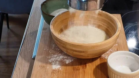 Confectionery process. Mixing dough. Stock Footage 337257264