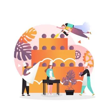 Confectionery services vector concept for web banner, website page イラスト素材