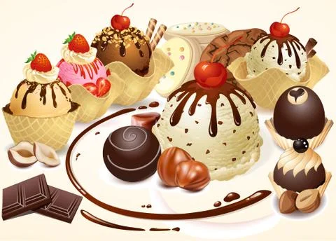 Confectionery sweets Stock Illustration