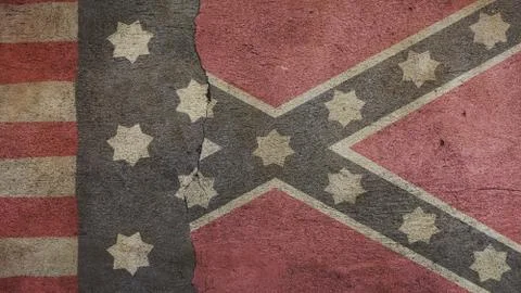 Confederate Flag and Union Flag Stock Illustration