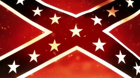 Confederate flag on fire Video stock 10718774