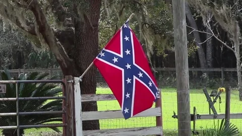 Confederate flag Stock Footage