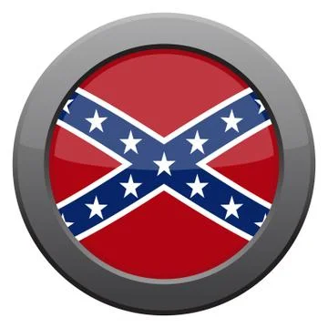 Confederate Flag Icon Stock Illustration