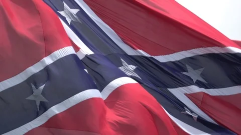 Confederate flag slow motion Stock Footage 78160010