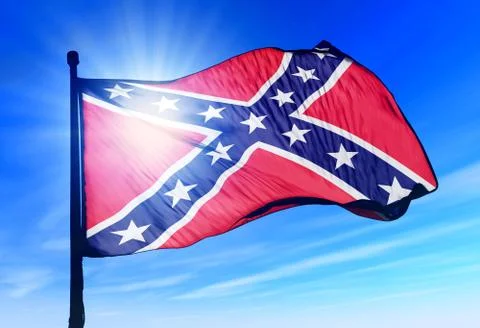 Confederate flag waving on the wind Stock-Illustration