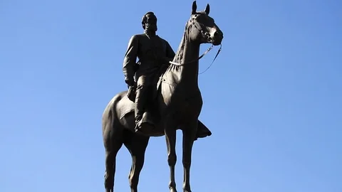 Confederate General “Stonewall” Jackson Statue - Richmond, VA Stock Footage 81528660