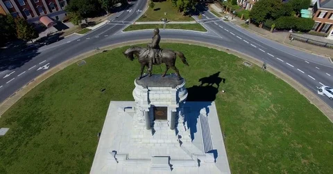 Confederate monument Robert E Lee Stock-Footage 81257134