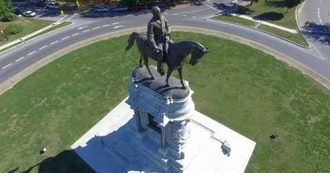 Confederate monument Robert E Lee Video stock 81257157