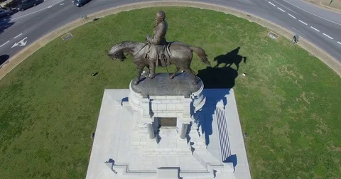 Confederate Statue Robert Lee Video stock 81257113