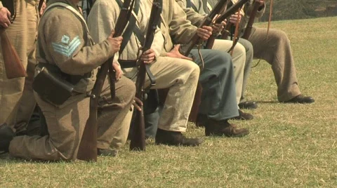 Confederates at ease 库存影片 93684