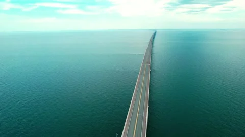 Confederation Bridge PEI Canada Video stock 300681008