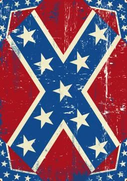 Confederatre grunge background Stock Illustration