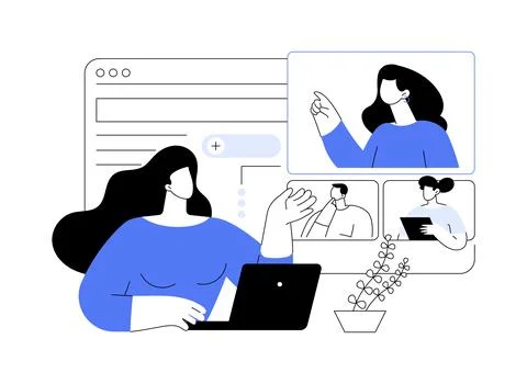Conference administration isolated cartoon vector illustrations. 스톡 일러스트