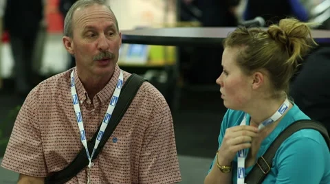 Conference attendee crowd Stock Footage 52527967