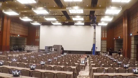 The Conference began construction Stock Footage 93622740