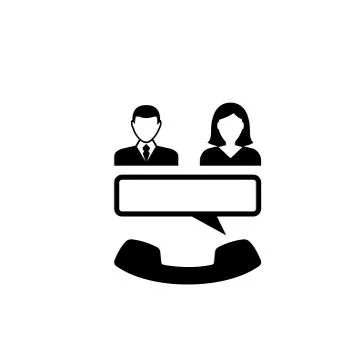 Conference Call Flat Vector Icon Stock Illustration
