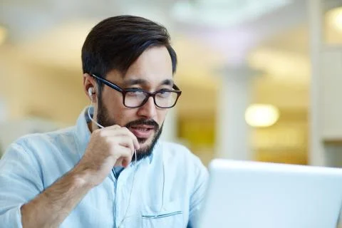 Conference Call in Office 스톡 사진