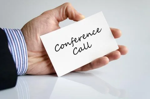 Conference call text concept Stock Photos