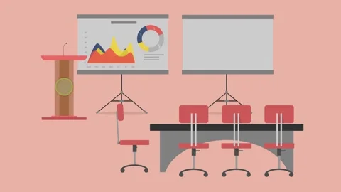 Conference Cartoon Animation Stock Footage 176283473