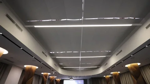 Conference ceiling, light ceiling, architectural detail Stock-Footage 320141291