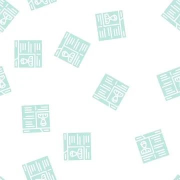 Conference chat glyph vector seamless pattern Illustrazione stock