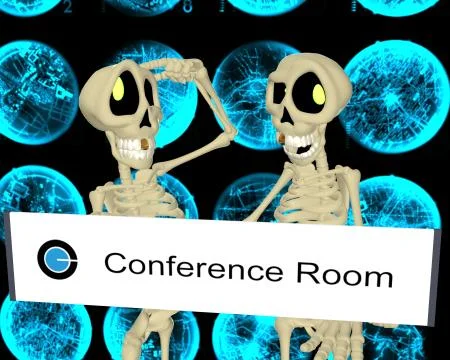 The conference of the dead Stock Illustration