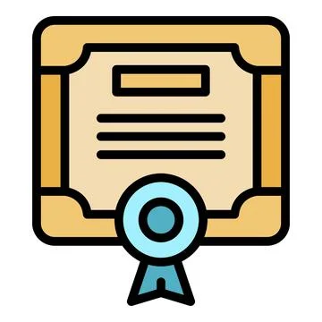 Conference diploma icon vector flat Stock Illustration
