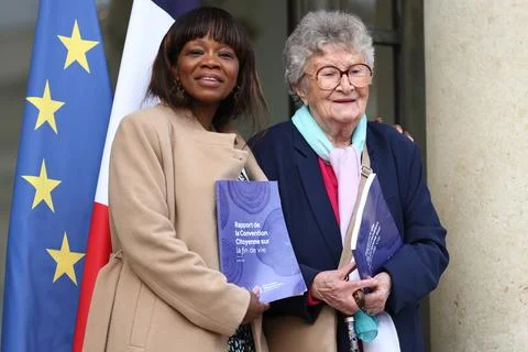 Conference on euthanasia at Elysee Palace, Paris, France - 03 Apr 2023 Foto stock
