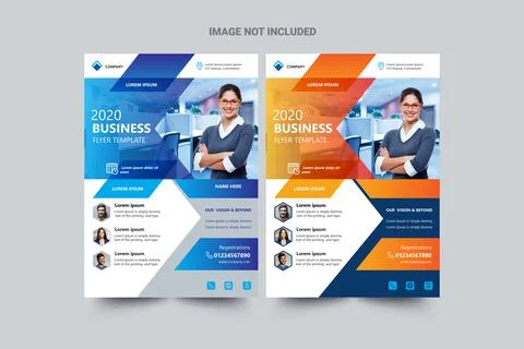 Conference Flyer Layout Template Stock Illustration