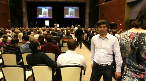 Conference Going on Stock Footage 10792277