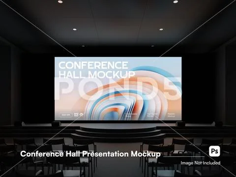 Conference Hall Presentation Mockup PSD Template