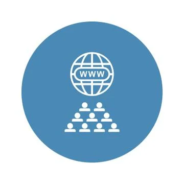 Conference Icon Vector flat design style Stock Illustration