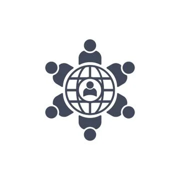 Conference Icon Vector flat design style Stock Illustration