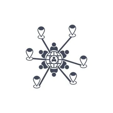 Conference Icon Vector flat design style Stock Illustration