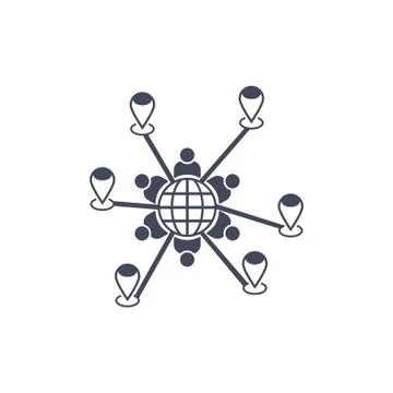 Conference Icon Vector flat design style Stock Illustration