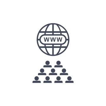 Conference Icon Vector flat design style Stock Illustration