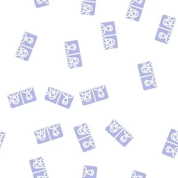 Conference via mobile glyph vector seamless pattern Illustrazione stock